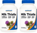 Nutricost Milk Thistle 1.000mg Equivalent, 240 Capsule (2 Pack) - 250mg di 4:1 Extract - Vegan, Non OGM e Gluten Free