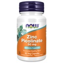 NOW Integratori alimentari, Zinc Picolinate 50 mg, Supporta funzioni enzime*, Supporto immunitario*, 30 capsule di Veg