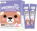 BHK's Baby Probiotic Powder,+ Vitamina D,Riduce Colic,Gas & Spit-ups,Poops Healthy,Riduce Crying & Fussing & Promuove il comfort digestivo, neonati, neonati e neonati, 30 Stick