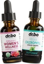 Equilibrio dell'ormone per le donne & clorofilla Gocce liquide - Integratori di bilanciamento ormonale organico delle donne - Clorofilla liquida Vegan Gocce Odor Cleanse Supplemento Deodorante interno