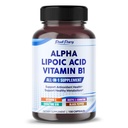Acido alfa lipoico con vitamina B1 - Supporta la salute antiossidante e il metabolismo sano - Include vitamina C, acetil-L-carnitina, CoQ10 - Made in the USA- 150 capsule