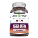 Incredibile formula MSM (metilsulfonilmethane) Supplemento | 2000 Mg per Serving | 120 capsule | Non-GMO | Gluten-Free | Made in USA