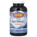 Carlson - Super Omega-3 Gems, 1200 mg Omega-3s, supporto cardiovascolare, funzione cerebrale & Vision Health, 180 gel morbidi