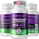 Magnesio Glycinate - Magnesio Supplemento con Zinco & Vitamina D3 per Immune, Bone & Supporto Muscolare e Salute Del Cuore - Non OGM, Senza Glutine, Genere su Stomach - 90 capsule Vegetariane