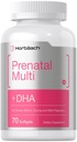 Multivitamina Prenatale delle donne Horbäach con DHA, Ferro e Acido Folico | 70 Softgels | Non-GMO & Gluten Free