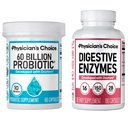 CHOICE del medico - Bundle ottimale per la salute del fegato: 60 miliardi di Probiotici 60ct + Enzima digestivo 180ct per il comfort digestivo e il supporto immunitario - Valore Bundle