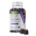 VITEEY Sambucus Elderberry Gummies for Adults & Teens + Zinc & Vitamin C - Sugar Free - Supporto immunitario & Booster Herbal Supplement - Vegan, Gluten Free, Gelatin Free, GMO Free, Chewable Berry Flavored