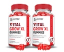Laboratori giustificati (2 Pack Vital Grow XL Performance Gummies 1000MG Formula avanzata formulata con ACV Pomegranate Beet Juice Powder B12 Vegan Non GMO 120 Gummys