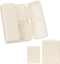 FYY 2 Pcs Daily Pill Organizer, 7 scomparti Portable Pill Case Travel Pill Pill Organizer,[Folding Design] Pill Box per Purse Pocket per tenere Vitamine,Cod Liver Oil,Supplements and Medicine-White