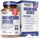 Premium Magnesio Citrato 500mg Capsule (Citrato de Magnesio) Alta Assorbimento Formula Citrato Bufferato Citrato per sostenere Digestione, Bone, Sonno & Muscolo Salute - 120 Capsule