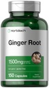 Horbäach Ginger Root Capsule 1500 mg | 150 pillole | Non OGM, Gluten Free | Estratto di radice di zenzero
