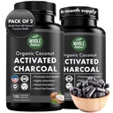 Capsule di carbone attivato di cocco, 180 capsule di carbone, sbiancamento dei denti, aiuta la costipazione, Bloating, Stomach Gas, bruciore di stomaco, Pure Coconut Derito Supplemento (2)
