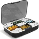 Scatola dell'organizzatore della medicina del jumbo dell'organizzatore di grande capacità dell'organizzatore dell'organizzatore della pillola con le etichette della cassa dell'erogatore portatile dell'erogatore di pillole di grande capacità del contenitore di supplemento della vitamina di stoccaggio dell'umidità del contenitore dell'organizzatore dell'organizzatore della medicina del gombo