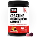 Fattore di forza Creatina Monoidrato Gummies, 5g Dose per gli uomini e le donne per sostenere il muscolo, la forza, il recupero, la salute cognitiva e la memoria, assortiti sapori di frutta, 150 Gummies