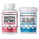 CHOICE 100 Billion + Enzima digestivo 60ct Bundle - Advanced Gut Health Support