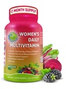 Multivitaminico femminile giornaliero con ferro - Vegan Multivitamina metilata per le donne con biotina, Superfood organici, Probiotici, B-Complex - Energy, Gut & Optimal Health Support – Facile da ingoiare capsule