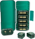 Organizzatore di pillole settimanali 2 volte al giorno, Moisture-Proof, Comparti staccabili, AM PM Pill Box 2X 7 giorno, Organizzatore di viaggio Pill per Pills/Fish Oil/Medication/Vitamin/Supplements (Dark Green)
