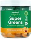 Nutricost Organic Super Greens (Orange Sunrise Flavored) 20 Stickpacks - Senza glutine, Non OGM
