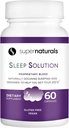 Soluzione di sonno sano, supplemento di sonno per adulti, magnesio e melatonina per il sonno fornisce il supporto naturale del sonno, ingredienti vegani, supplemento di sonno senza glutine di magnesio, 60 capsule