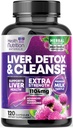 Detox & Repair Formula - Integratore avanzato di supporto per il fegato con cardo silymarin, radice di dadelion, estratto di carciofo, curcuma, colina, e barbabietola - 120 capsule vegetali