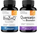 Integratore di zinco di Sandhu con Ionophores con Assorbimento Superiore & Quercetin con Bromelain 1000mg Per Serve Bioflavonoids Supplement Complex| Supporta la salute immunitaria e respiratoria