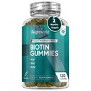 Pesi Mondo Biotina Gummies per Capelli, Pelle & Unghie 5000mcg - 120 Conte (60 Serve) - Integratori Biotina per Donne & Uomini - Biotina Mista Naturale Profumata Biotina Profumata - Vegetariano & Terzino Testato
