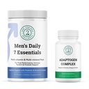 Men's Daily 7 Essentials & Adaptogen Complex Bundle - Pacchetto Multivitamin completo e supporto di adattamento per la salute ottimale degli uomini