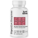 Enzimi digestivi della gioventù e tonico con Amylase Bromelain Lipase Lactase Protease Papain - Enzimi avanzati dell'impianto di digestione per la riduzione del gas Bloating Gut Health - Donne e uomini - 60 pillole vegetali