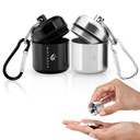Portatile Portachiavi Portachiavi Portachiavi Portabicchieri Mini Pill Container con Carabiners Forti per Borse da viaggio Pocket Purse - Scatola Fob in lega di alluminio per Gioielli in Medicina - 2 Pack
