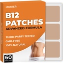 Patch B12 (Pack of 60) - Patch naturale al 100% per le donne e gli uomini - Firming, Energy, Focus & Body Support - Formula potenziata