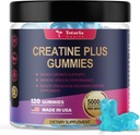 Totaria Creatina Monoidrato Gummies per uomini e donne 5000mg Zucchero gratuito Pre-allenamento supplemento Creatina per la resistenza del muscolo, Muscle Builder, Energy Boost,Vegan, Blueberry Flavor, 120 Conte