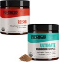 FreshCap Mushrooms Stress Bundle (polvere reishi e polvere completa del complesso di funghi)