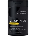 Vitamina D3 1000iu (25mcg) Infuso con olio di cocco ~ Immune & Bone Support ~ Non OGM Verificato, Soia & Gluten Free (360 Mini Liquid Softgels)