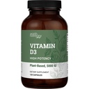 Vegan vitamina D3 5000 iu Supplemento - Pure, Integratori ad alta potenza per la salute immunitaria e forte sostegno alle ossa - Vitamina D 5000 iu - 120 capsule, alimentazione a 4 mesi
