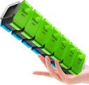 Extra Large Pill Organizer 2 volte al giorno – XL Pill Box 7 giorno con grandi scomparti AM/PM – si adatta a grandi vitamine, integratori & Gummies, per uso di 7 o 14 giorni, colorato, Senior-Friendly, senza Spills