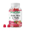Greenfield Nutritions - Halal Biotin Gummies Vitamina per capelli, pelle e unghie, Supporta il metabolismo grasso, la crescita dei capelli, le unghie forti e la pelle chiara, Gelatin Free, Non-GMO e Gluten Free - 90 Gummies