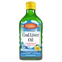 Carlson - Cod Liver Oil, 1100 mg Omega-3, Liquid Fish Oil Supplement, Wild-Caught Norwegian Arctic, Sustainably Sourced Nordic Liquid, Lemon, 250 ml