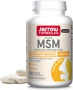 Jarrow Formulas MSM 1000 mg - 100 capsule veggie - Methylsulfonylmethane - Sorgente di zolfo - Integratore alimentare Supporti & Rinforza Giunti - Fino a 100 Serve