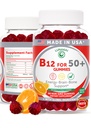 Lunakai USA Prodotto Vitamina B12 Gummies per Adulti 50+, Non OGM B12 per Energy & Vitality Boost, Delicious Orange Flavor, 60ct
