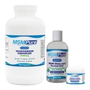 KALA HEALTH MSMPure Starter Bundle con MSM Capsule 250 Conte, MSM Muscle & Joint Cream 2oz e MSM Gel con Aloe Organic 8oz