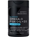 Sport Research® Alaskan Omega-3 Fish Oil 1040mg + Vitamina D3 2500iu - Supporta la salute del cervello e del cuore - MSC certificata sostenibile · Wild-Caught · Non-OGM · Triglyceride Form - 120 Count Softgels