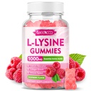 L-Lysine 1000mg Gummies, Integratore di Lysine per Adulti & Bambini, Integratore di Aminoacidi Essenziale per Lips & Oral Health, Aumentare Immune & Calcio, Senza zucchero, Sapore di lampone, 60 Conte