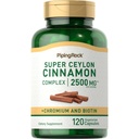 Piping Rock Ceylon Cinnamon Capsule | 120 pillole | Supplemento complesso con cromo e biotina | Vegetariano, Non OGM, Gluten Free