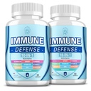 Supplemento di supporto immunitario, 10-in-1 Difesa immunitaria con vitamina C, B6, B12, VIT D, Zinco, Echinacea Turmeric Elderberry Boosters immune per adulti - 120 capsule(2 Pack)