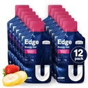 UCAN Edge Energy Gel Shots, Strawberry Banana (12, 2 Ounce Packets) per la corsa, la formazione, allenamenti, Fitness, Ciclismo, Crossfit | Sugar-Free, Vegan, & Keto Friendly Energy