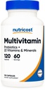 Nutricost Multivitamina con Probiotici 120 Capsule Vegetariani - Confezionato con Vitamine & Minerali