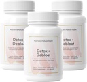 Detox naturale nutrito + Debloat - Latte Thistle & Dandelion Root Vegan Supplemento per le donne - Bloating Relief & Digestion Support - 180 capsule