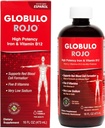 Globulo Rojo Ferro Supplemento - Integratore Dietetico Liquido con Alta Potenza Ferro & B Vitamine (Vegan) (1 Confezione)