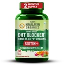 Himalayan Organics Plant-Based DHT Blocker con la bontà delle foglie di ortica | promuove la crescita dei capelli | Per gli uomini e le donne - 60 capsule di veg