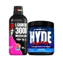 PROSUPPS L-carnitina 3000 Stimolant Liquid Shots (31 Serve, Berry) e Mr. Hyde Signature Series Pre-Workout Energy Powdered Drink (30 Servings, Blue Razz) Bundle